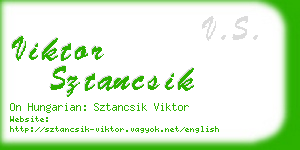 viktor sztancsik business card